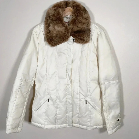 Levi's Vintage Women's Duck Feather Down Faux Fur Trim  Jacket - Picture 1 of 14